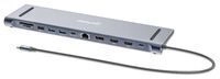 Manhattan Dockingstation 12-in-1 4K 1xHDMI 2xDP 3xUSB-A
