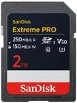SanDisk SDXC Extreme PRO 2TB (R250 MB/s) + 2 Jahre RescuePRO Deluxe