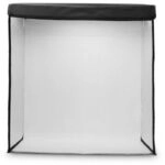 Hama Mobiles Mini-Fotostudio "ToGo", faltbare Fotobox mit LED-Ringlicht, 50x50cm