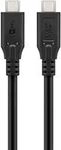 Goobay USB-C -Kabel USB4 schwarz - 100 W 5 A 20 Gbit/s Power - Kabel - Digital/Daten