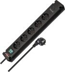 Brennenstuhl Bremounta 5fach + USB-C schwarz *DE* 3m H05VV-F3G1,5 mit Schalter
