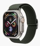 Vonm&auml;hlen Woven-Armband f&uuml;r Apple Watch 42 44 45 49 mm olivgr&uuml;n