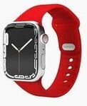Vonm&auml;hlen Classic 2 Silikonarmband f&uuml;r Apple Watch 42 44 45 49 mm rot