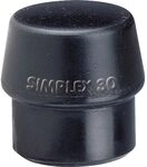 HALDER Schonhammer-Einsatz Kopf &oslash; 50 mm Gummi schwarz