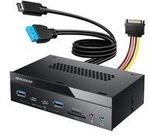 GrauGear Multi Frontblende 4-Fach+ Kartenleser USB SD Micro