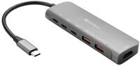 SANDBERG USB-C Dock HDMI+ 2xUSB-A+ 2xUSB-C+ PD100W