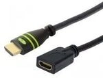 Techly HDMI 4K 60Hz High Speed Anschlusskabel ,mit Ethernet M/F, schwarz, 7,5 m