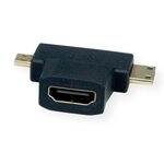 VALUE HDMI T-Adapter HDMI - HDMI Mini + HDMI Micro