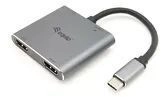 Equip USB-C 4-in-1 Dual-HDMI-Adapter - USB 3.0 - 100W USB PD - USB 3.2 Gen 1 (3.1 Gen