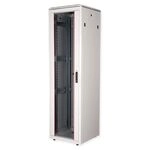 ROLINE 19-Zoll Netzwerkschrank Pro 42 HE, 600x600 BxT Glast&uuml;r grau