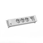 BACHMANN POWER FRAME 3xCEE7/3 1xCM 0,2m GST18 RAL9010