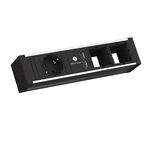 BACHMANN VENID 2x Schutzkontakt, 2x ABD 1x USB-Charger, schwarz