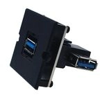 BACHMANN Rahmen 1xUSB 3.0, 90&deg; Abgang seitlich