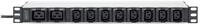 DIGITUS Steckdosenleiste 10-fach 2m 1HE/IEC C20/8xC13 2xC19/16A - 2 m