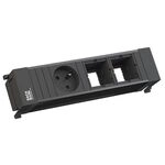 BACHMANN POWER FRAME 1xUTE 2xCM Kunststoffprofil schwarz
