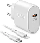 SBS TETRKITPD20LIGW, SBS TETRKITPD20LIGW - Indoor - AC - 1 m - Wei&szlig;