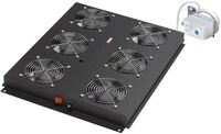 ROLINE Rack-L&uuml;fter - 6 L&uuml;fter mit Thermostat - auf Dach montierbar - Jet Black, RAL
