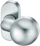 FSB T&uuml;rknopf 07 0846 auf Rosette, Gewinde M12, Edelstahl matt