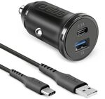 SBS KFZ Lader, 2x USB-A, 10W, inkl. 1m USB-C-Kabel