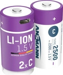 ANSMANN 1313-0004, Ansmann LR15 USB-C Baby C -Akku Li-Ion 2500 mAh 1.5 V 2 St.