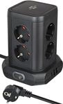 Brennenstuhl Steckdosenturm 8fach+2xUSB A,1x C, schwarz 2m H05VV-F3G1.5, m.Schalter
