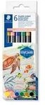 STAEDTLER Doppel-Fasermaler"Australien" 6er Kartonetui 2 Spitzen Strichst&auml;rke 1.0 -