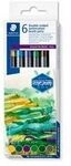 STAEDTLER Doppel-Fasermaler"Asien" 6er Kartonetui 2 Spitzen Strichst&auml;rke 1.0 - 6.0