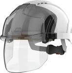 JSP Industrieschutzhelm EVO&reg;VISTAshield&reg; EN 397 bel&uuml;ftet Farbe wei&szlig;/Rauchglas