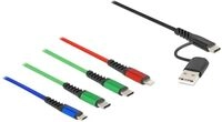 Delock USB Ladekabel 4 in 1 Typ-A+ USB-C zu Lightning Micro 2 x Type-C 1 -