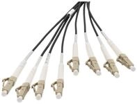 DIGITUS Breakout cable 8 Fibers OM4 LC/UPC-LC/UPC universal color black 50m