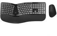 Conceptronic Wireless Keyboard+Mouse ergo Layout US sw - Tastatur - 1.600 dpi
