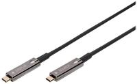DIGITUS USB-C AOC AV-Anschlussk. 15m 4K Hybrid Glasfaser - Digital/Daten -