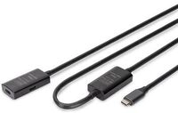 DIGITUS Aktives USB 3.2 Gen1 5G Verl&auml;ngerungskabel, USB-C - USB-C, 10m