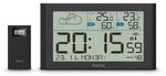 Hama Wetterstation "Sylt", mit Au&szlig;ensensor, Funk, Wecker, Schwarz