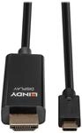 Lindy Adapterkabel - USB-C m&auml;nnlich zu HDMI m&auml;nnlich - 10 m - abgeschirmt - Schwarz