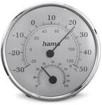 Hama Thermometer und Hygrometer "Saipan", Silber/Grau