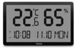 Hama Thermometer und Hygrometer "Lombok", digital, f&uuml;r innen, Schwarz