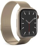 PURO MILANESE Band f&uuml;r Apple Watch 42/44/45/49mm, champagne