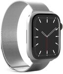 PURO MILANESE Band f&uuml;r Apple Watch 42/44/45/49mm, silber