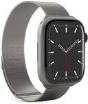 PURO MILANESE Band f&uuml;r Apple Watch 42/44/45/49mm, titan