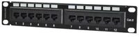 Intellinet 10" 12-Port Cat6 Patchpanel, UTP, 10", 1 HE, schwarz - Patch Panel - Rack