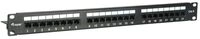 Equip Pro - Patch Panel - CAT 6 - RJ-45 X 24 - Schwarz - 1U - 48.3 cm (19")