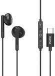 Hama Kopfh&ouml;rer "Classy", Earbuds, Mikrofon, Kabelknickschutz, USB-C, Schwarz