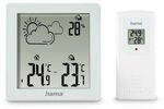 Hama Wetterstation "Zakynthos", Thermometer, Hygrometer, mit Au&szlig;ensensor, Wei&szlig;