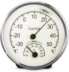 Hama Thermometer und Hygrometer "Chios", Silber/Wei&szlig;