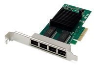 DIGITUS 4 Port Gigabit Ethernet Netzwerkkarte, RJ45, PCI Express, Intel I350