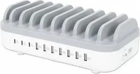 MANHATTAN 180856, Manhattan 10-Port USB-Ladestation 120W weiss/grau