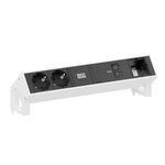 BACHMANN DESK2 2xCEE7/3 1xUSB C/C 100W, 1xCM L=0,2m RAL9010
