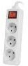 Lanberg PS1-03E-0300-W - 3 m - Drinnen - Typ E - Wei&szlig; - 3 AC-Ausg&auml;nge - 2500 W