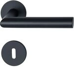 MARCHESI Dr&uuml;ckergarnitur GEHRUNG auf Flachrosette BB, Edelstahl schwarz matt